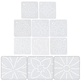 8PCS Flower Line Quilting Stencil Kit Sewing Template DIY Craft Accessories Model
