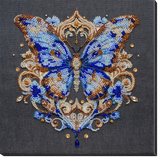 Butterfly Luxurious sapphire Bead Embroidery Kit DIY Beaded Home Decor Wall Art Model