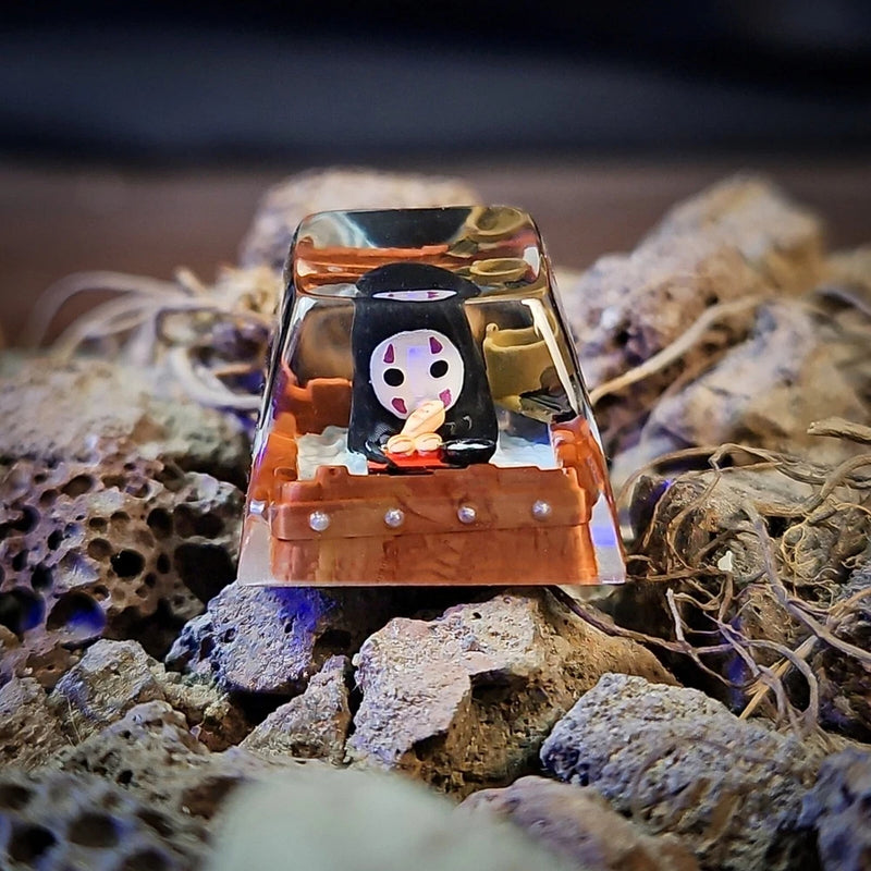 Noface keycap, custom keycap, Spirited away keycap, Keycap Handmade Model