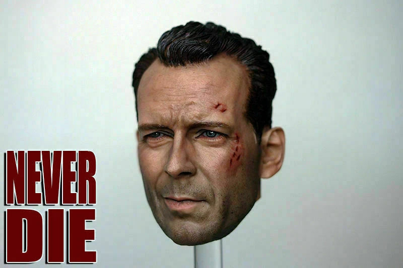 1/6th Figure Head Sculpt Model Star Male Bruce Carved Willis Battle Damage Ver. Model