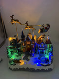 Vintage Winter Wonder Lane Lighted Christmas Village Animated Scene Tested Model