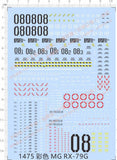 MG The 08th MS Team 1/100 RX-79 [G] GDM  Ground Type Model Water Slide Decal Model