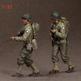 1/35 resin figure model kit WW II US soldiers 2 man unassembled  unpainted Model
