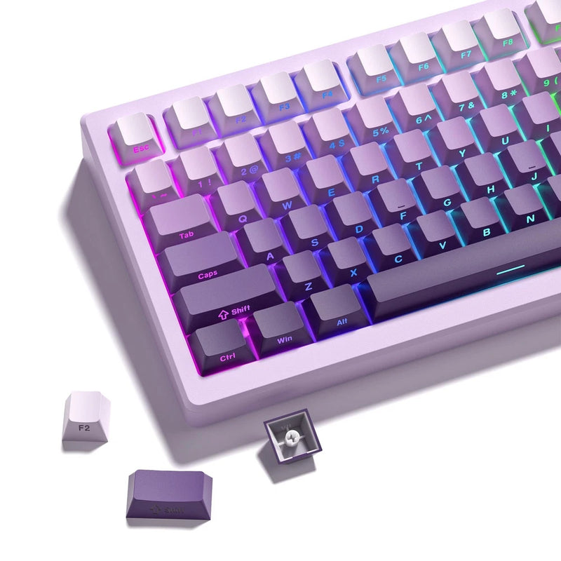 PBT keycapsDouble Shot keycaps 75 PercentCherry Profile Keyboard keycapGradient Model