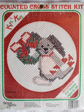 New Berlin Kids "Bunny and Wreath" Counted Cross Stitch Kit with Hoop Size 7" Model
