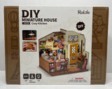 Rolife 1:24 Cozy Kitchen DIY Miniature Dollhouse Kit Doll House Gift Model