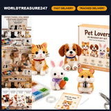 3D Beaded Animal DIY Craft Kit - Halloween Set with 4 Adorable Pet Designs Model