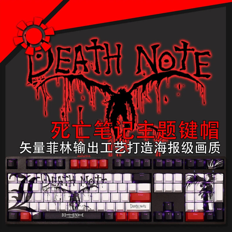 DEATH NOTE Anime 108 Keys Keycaps For Mechanical Decoration Accessories Gift New Model