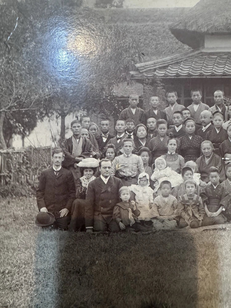 Photo On Board Pob Asian And American 13.5¡±x 16.5¡± Meiji Era? 1862-1912 Ephemera Model