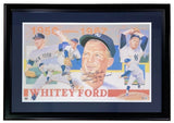 Whitey Ford Signed Framed Yankees Chairman Of The Board Inscribed Lithograph BAS Model
