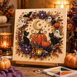 Halloween Ghost Pumpkin 3D Pearl Art DIY Craft Kit Spooky Diamond Painting Decor Model