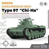 MRY-SFW SS72823 1/72 25mm Military Model Kit Japan Type 97 "Chi-Ha" Medium Tank Model