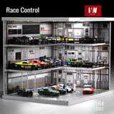 Diorama 1:64 Scale Race Control Diecast Garage Building Model Cars Display Case Model