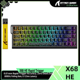 ATTACK SHARK X68 HE Wired Rapid Trigger Keyboard 60% Wired 8KHz Magnetic Switch Model