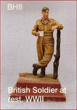 Hornet WWII British Solider At Rest 1/35 Scale Metal Figure Model Kit Model