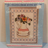 Water Jug Flowers 1 Counted Cross Stitch Kit Model