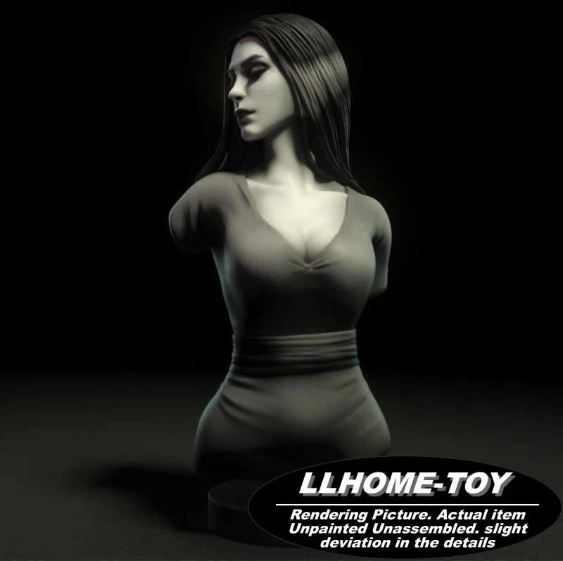 1/6 Long hair girl bust Resin 3D Print Model Unpainted Unassembled GK Figure Model