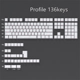 136Keys Keycaps Set Side Engraves Line Engravings Textures Mechanical Keycap Model