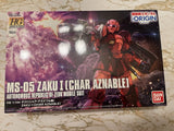 Bandai HG Gundam the Origin MS-05 Zaku I Char Aznable Model Kit, Pre-built Model