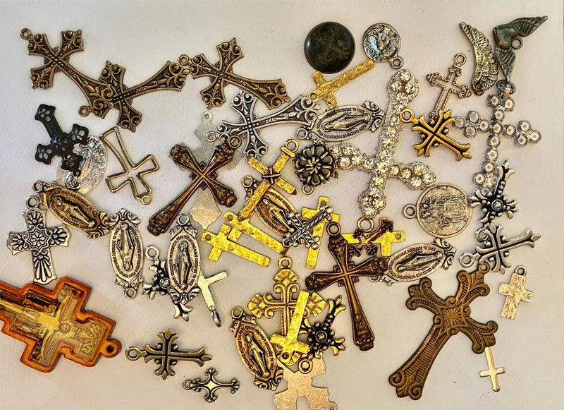 Charms for Jewelry Making, Religious charms, silver brass, gold metals Charms