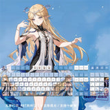 Wuthering Waves 128 Keycaps Cartethyia Dye-sub PBT Keys for Cherry MX Keyboard Model