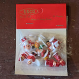 Vtg SSCO Micro Miniature Plastic Santa Snowman Angel + Christmas Craft 9148 NOS Model