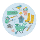 Bothy Threads counted cross stitch kit "Garden", XJH4P, Diam. 17,5cm, DIY Model