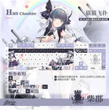 Azur Lane Keycaps HMS Cheshire Anime PBT Dye-sub 130 Keys for Cherry MX Keyboard Model
