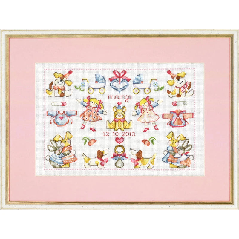 Permin counted cross stitch kit "Sampler Margo", 38x28cm, DIY, 39-3137 Model