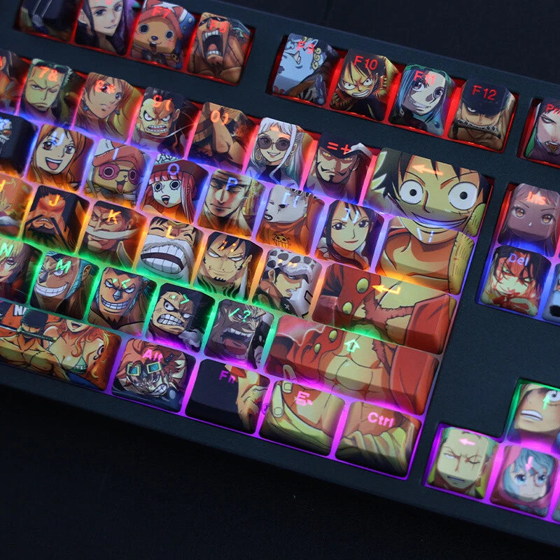 Anime ONE PIECE Character Theme Keycap Light transmission For CHERRY MX Keyboard Model