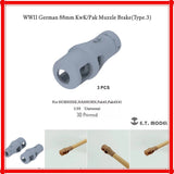 ET Model P35?246 1/35 WWII German Type?3 88mm KwK/Pak Muzzle Brake (3pcs) Model