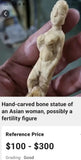 Spiritual  ????? ????? ?? ???African Statue in form a woman Amulets Animal bone Model