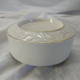 Porcelain Display Stand With Sounds Stream Sea Bird White Gold Trim Like Lenox Model