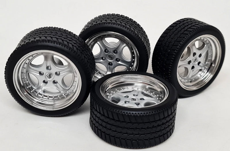 KK 1/18 Porsche Speedline 911 4x Wheels & Tyres model car Modify etc Model