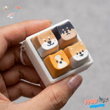 IJ LIVING Shiba Inu Keycap Keyring Custom Mechanical Keyboard Accessory 4 keycap Model
