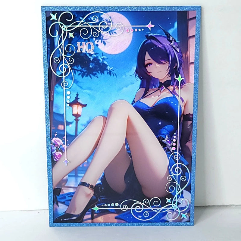 Acheron Moonlight Premium Waifu Card Anime Wall Art Oversized Board A5 Model