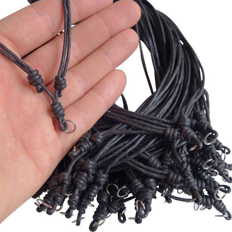 Black Hemp Cord Pendant Necklace Chains Chokers String Knot Ropes Bulk Wholesale Charms