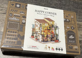 NEW Rolife HAPPY CORNER Emily's Flower Shop DIY Miniature Dollhouse Kit DG145 Model