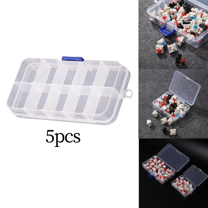 5Pcs Mechanical Keyboard Switch Storage Box Stackable for Keyboard DIY Grid Model