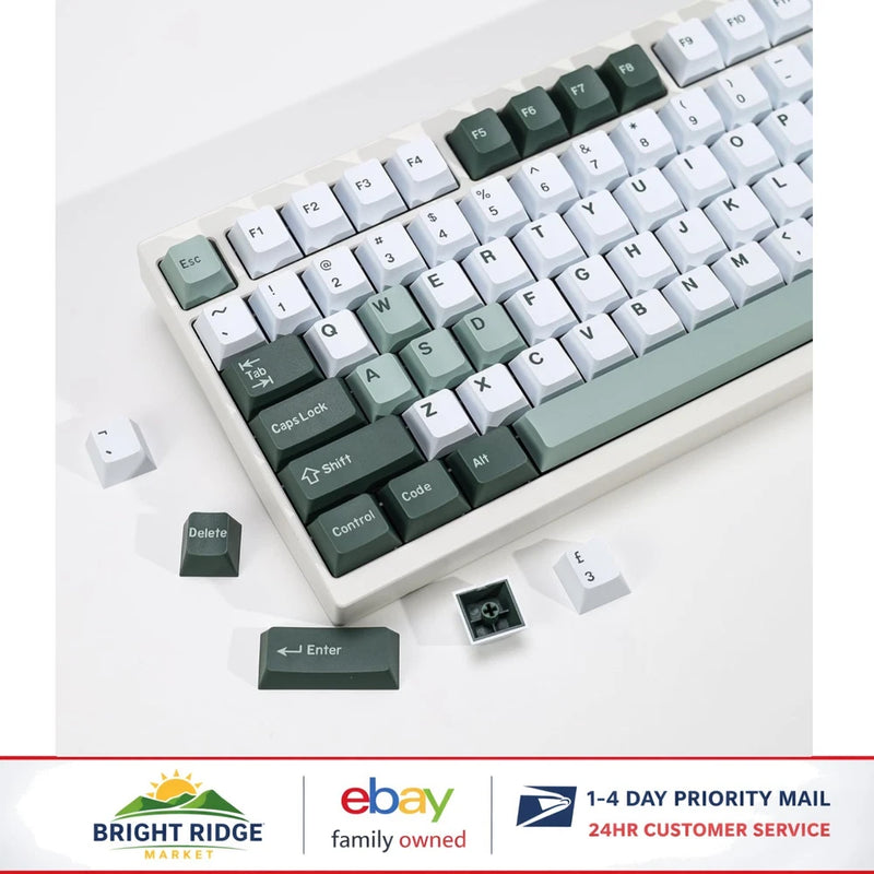 174-Key Botanical Keycap Set, Durable PBT Material for Custom Keyboard Layouts Model