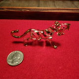Glass Golden Figurine Display Lion Tiger Striped Cat Collectible ?? ?? ????? Model