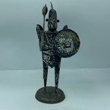 Vintage Don Quixote Knight Metal Sculpture Spear Shield Rustic 11¡± Figurine Model