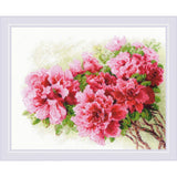 Riolis counted cross stitch kit "Gorgeous Azalea", 30x24cm, DIY Model