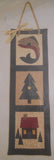 Jeri Kelly Wilderness Trio Fabric Kit NEW Fish Tree Cabin Wall Hanging Hanger Model