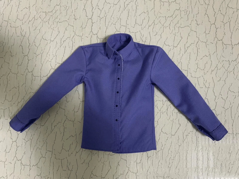 1/6 Scale Soldier Light blue Shirt Model for Figure Doll Toys Model