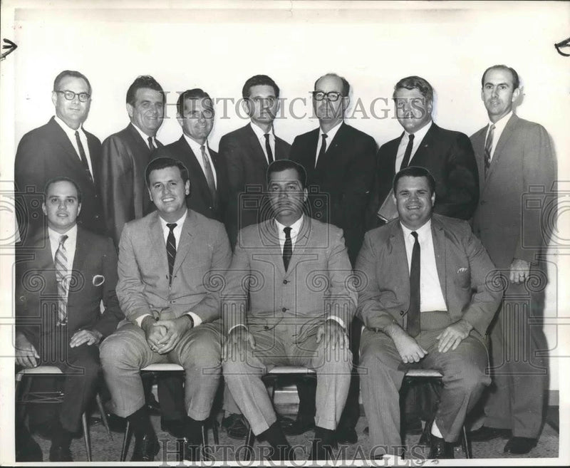 1968 Press Photo West Bank Civic Action Association Board Members and Officers Model