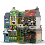 Modubrix Mocs Bricks Sets Different Amall Establishments 1908 Parts  Toys Kits Model