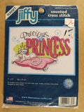 Sunset Jiffy 16753 PRECIOUS PRINCESS Counted Cross Stitch Kit 7x5" New-Sealed Model