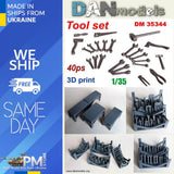 Dan Models 35344 1/35 Tool set 40 ps 3D Print Accessories model kit Model