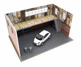 Two-Story Auto Garage for Diecast Cars Diorama Kit 1:24 Scale Model Car Display Model